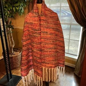 Multicolor Woven Art Wrap Scarf